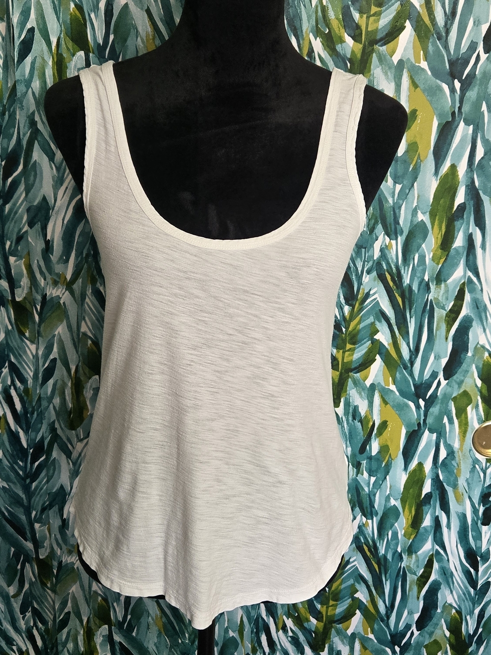 James Perse Sheer Slub Daily Tank White Size 0 / XS
